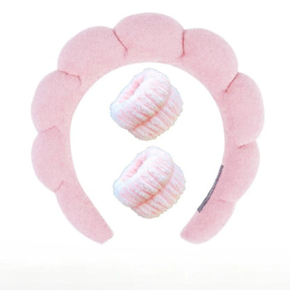 Plush Spa Headband & Wristband Set - Fluffiea
