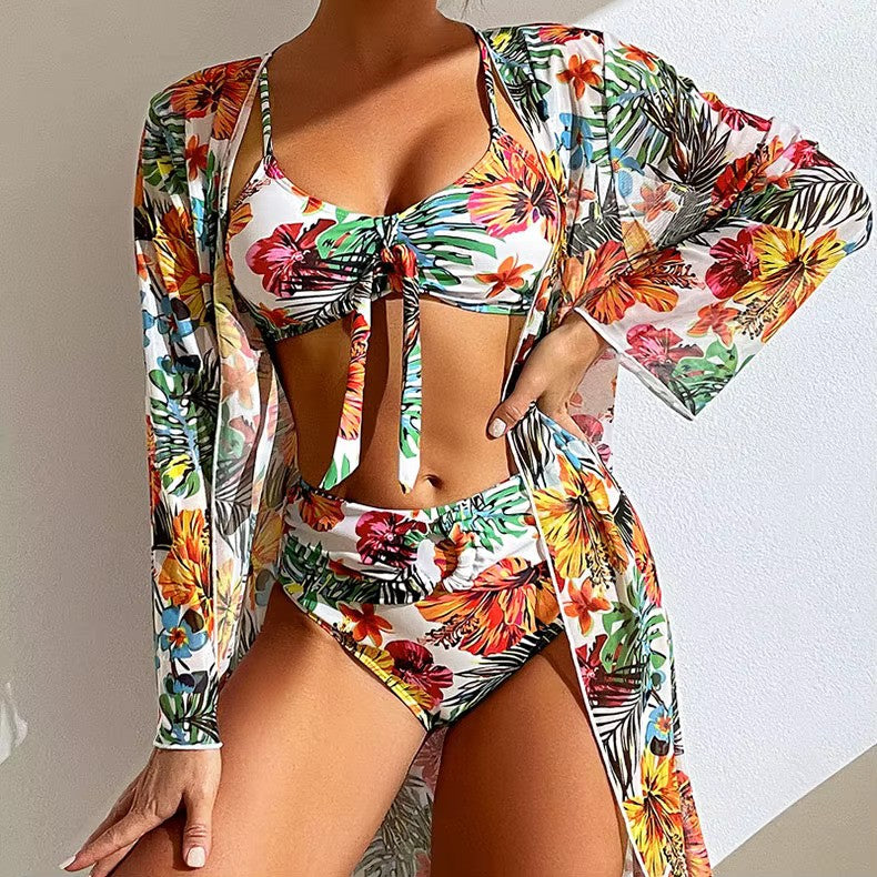 Bikini set with high waist and cover-up – Amira