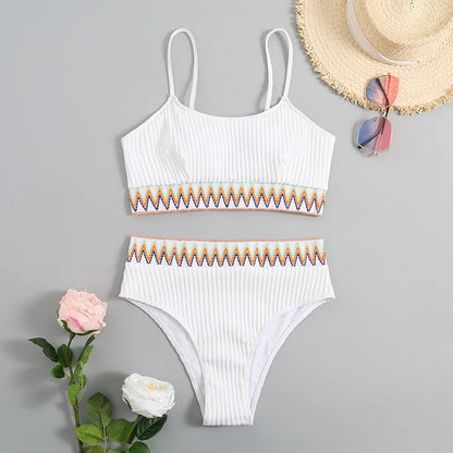 Bikini with adjustable straps and a high waist – Malia