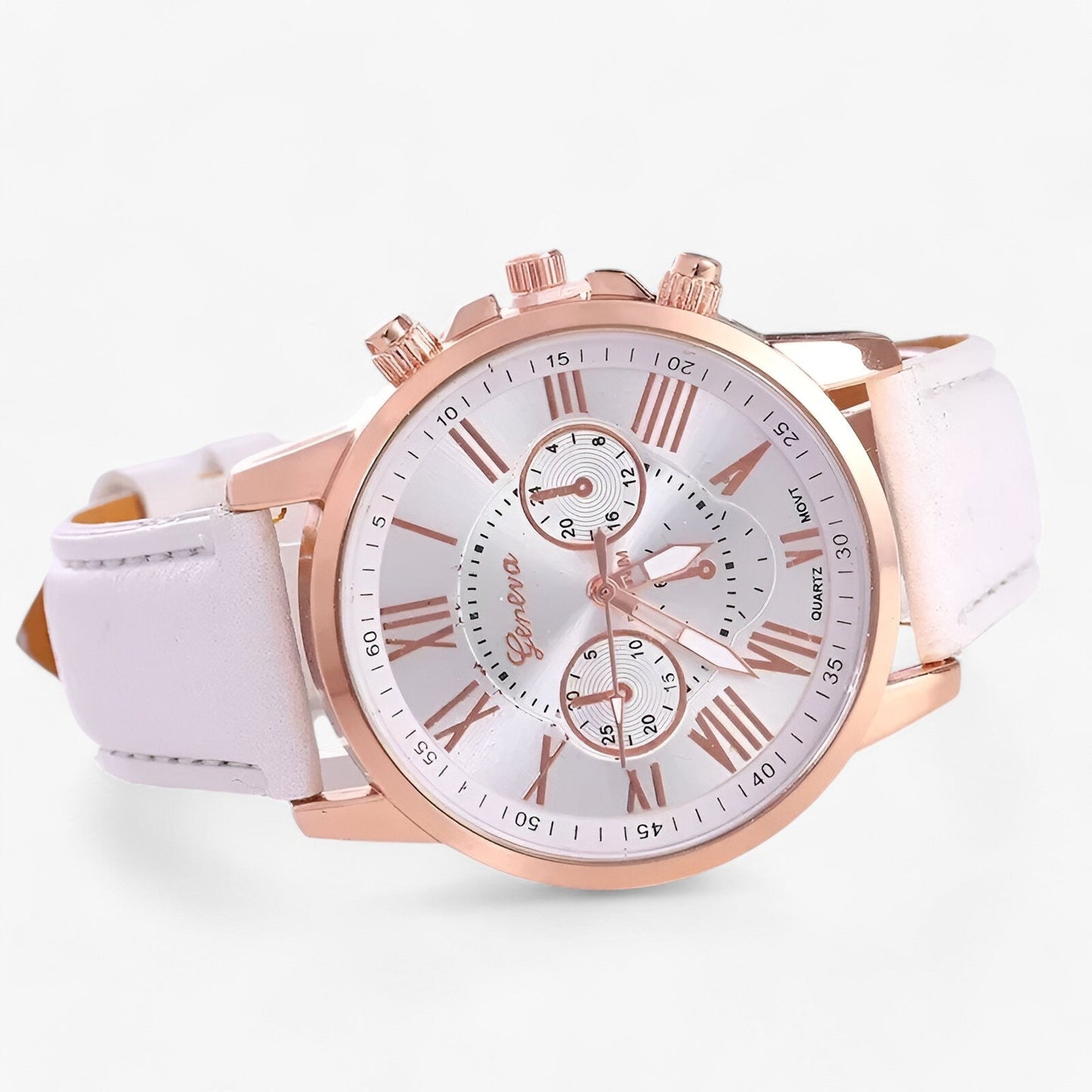 Luxury Waterproof Women's Watch with Leather Strap - Camille