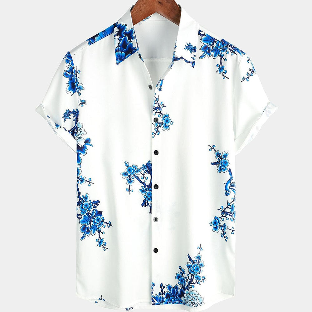 Floral short-sleeved summer shirt for men – Fabrizio
