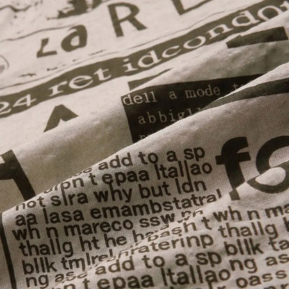 Shirt with Newspaper Print and Button Closure - Milo