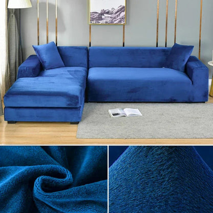 Stretch Velvet Sofa Cover with Luxury Finish - Sofina