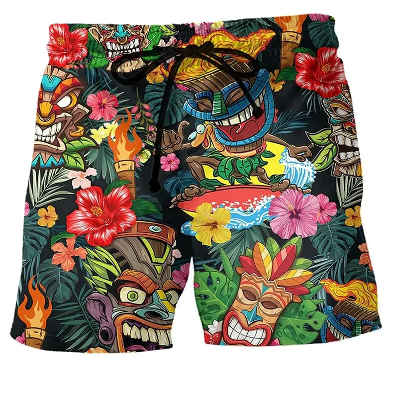 Men's swim shorts with graffiti print – NovaBay