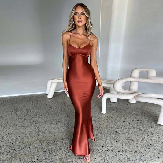 Plain Maxi Dress with Side Split – Nayla