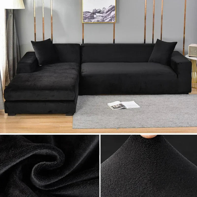 Stretch Velvet Sofa Cover with Luxury Finish - Sofina