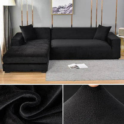 Stretch Velvet Sofa Cover with Luxury Finish - Sofina
