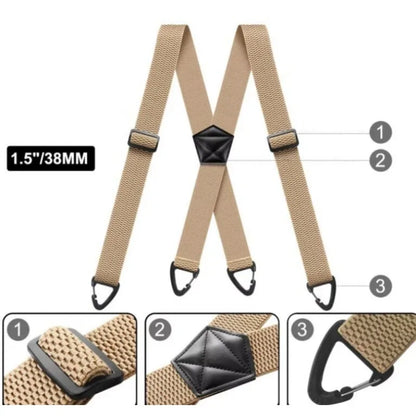 Men's X-Back Suspenders with Adjustable Metal Clips 4