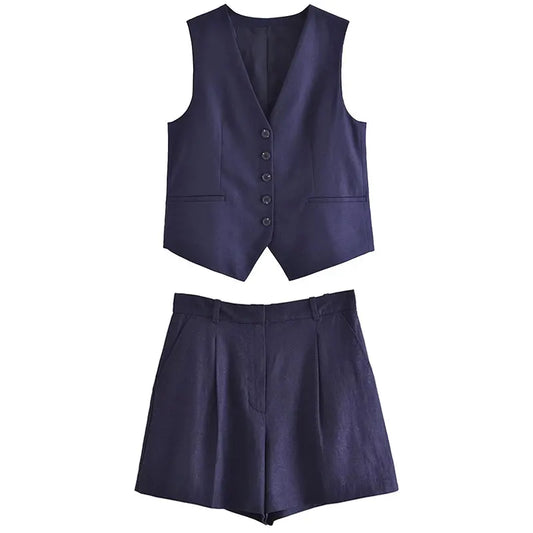 Two-piece summer outfit with vintage top – Amaya