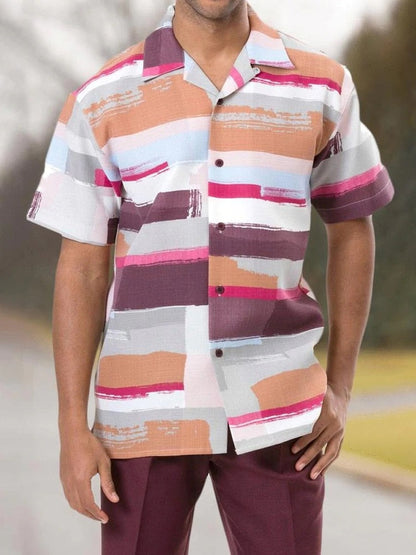 Stylish men's two-piece set for warm days - summer classic
