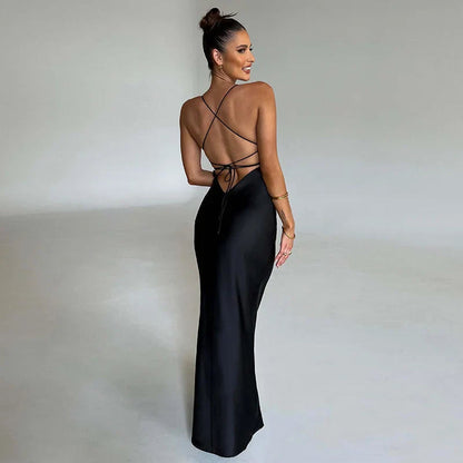 Plain Maxi Dress with Side Split – Nayla