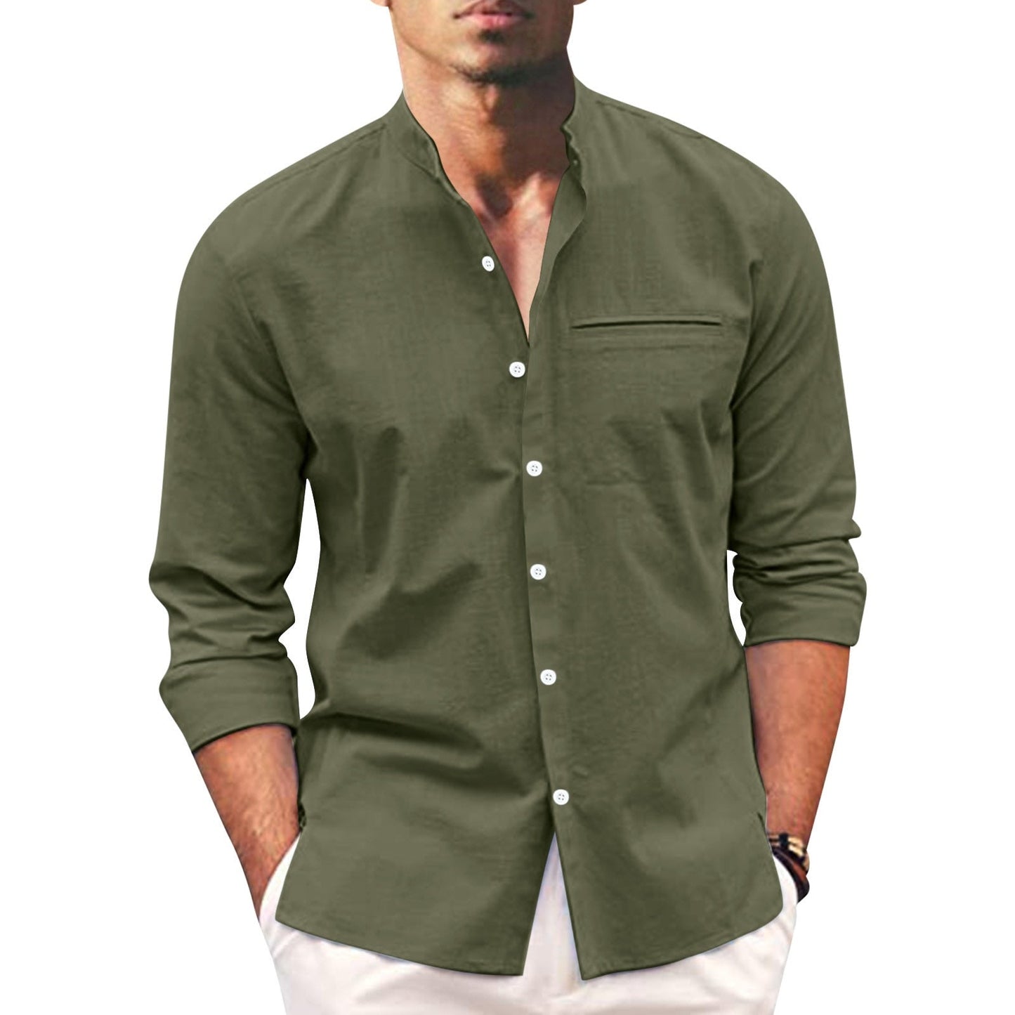 Stylish plus-size autumn shirt for men – Hayes