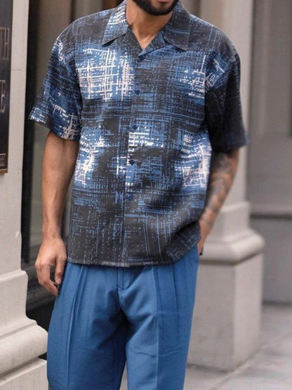 Stylish men's two-piece set for warm days - summer classic