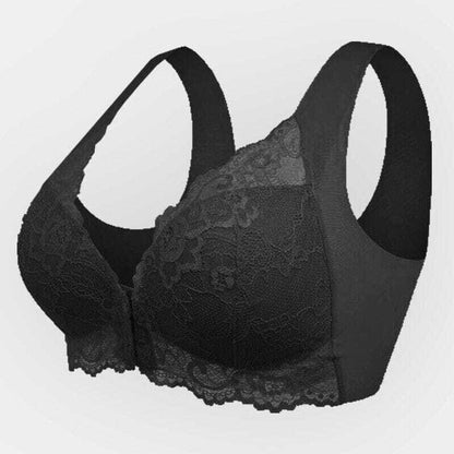 Seamless lace sports bra with front closure - Mireya