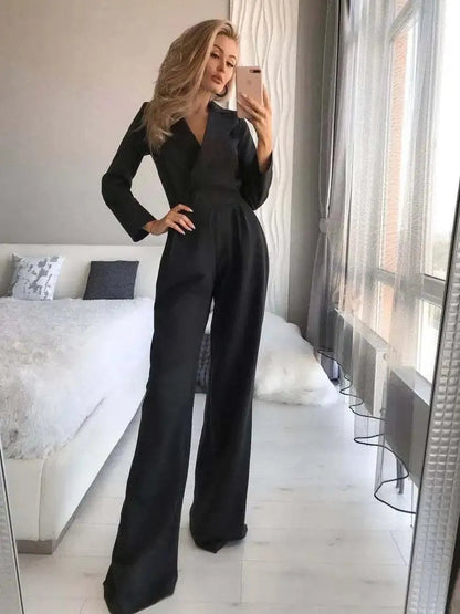 Stylish Jumpsuit with Long Sleeves - Sophie