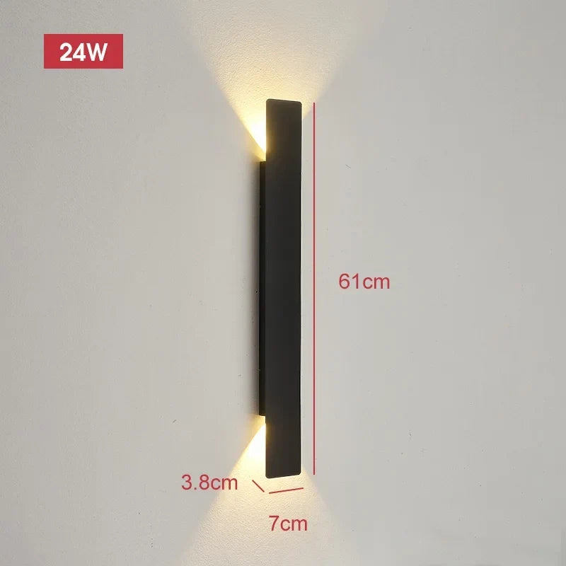 Noir Weatherproof LED Outdoor Wall Light, Aluminum, 18W 12