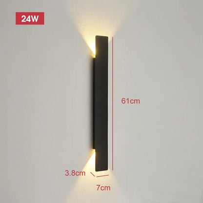 Noir Weatherproof LED Outdoor Wall Light, Aluminum, 18W 12