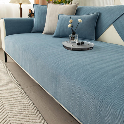 Chenille Bank Protector with Herringbone Structure – VeluraShield