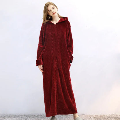 Hooded flannel bathrobe for couples – CozyHug