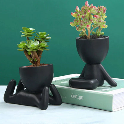 Handmade Ceramic Succulent Planter with Drainage Hole - TerraCotta