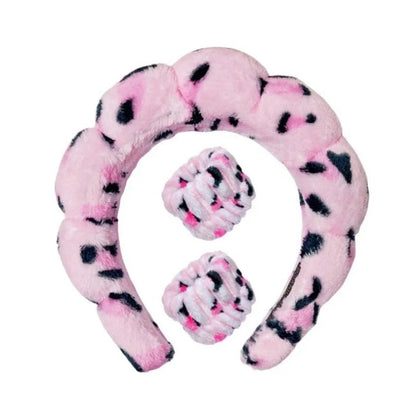 Plush Spa Headband & Wristband Set - Fluffiea