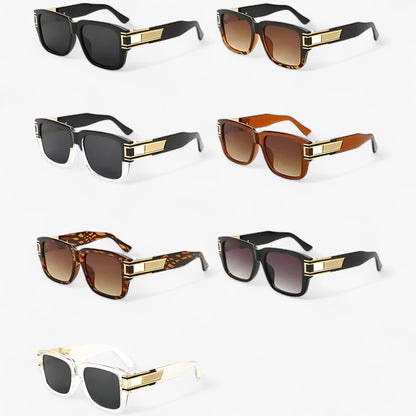 Vintage sunglasses with square frame and drop detail – Elvoir