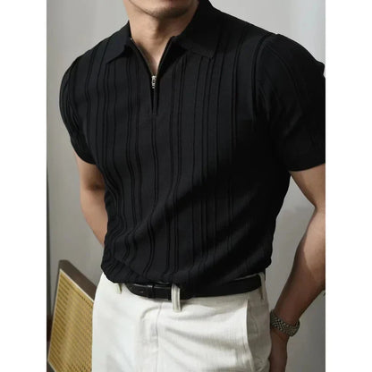 Slim Fit Men's Polo Shirt with Zip – Fabrizio