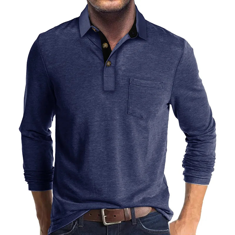 Men's Long Sleeve Polo Breathable & Versatile – Matteo