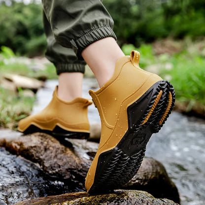 Ladies' mid-height waterproof rain boots with anti-slip sole – Nivara