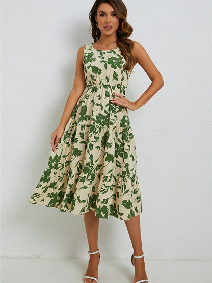 Summery midi dress with floral print – Fenna