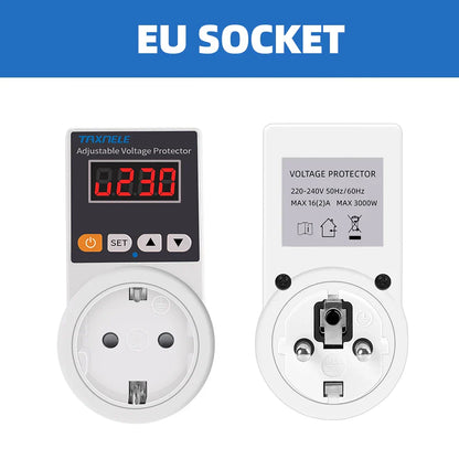 Automatic Voltage Protector Socket with Adjustable Settings – VoltGuard