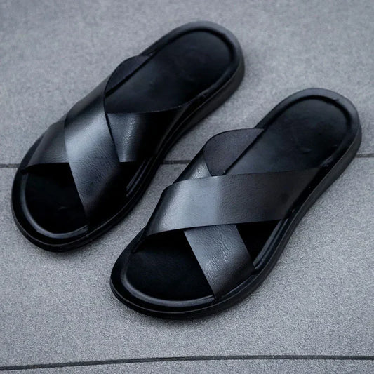 Italian men's leather sandals – Lorenzo