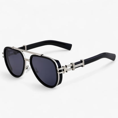 Oversized steampunk sunglasses with polarized lenses – Arclight