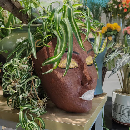 Hanging Pot with Harsh Human Face - FaceVibe