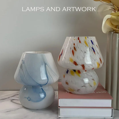 Aesthetic Glass Mushroom Lamp - LumiMush