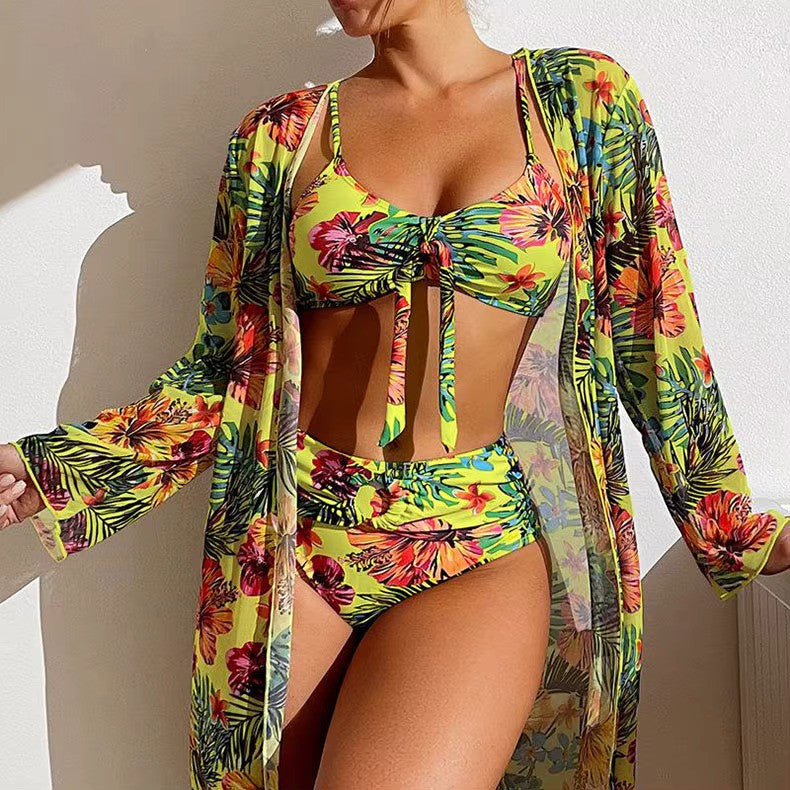 Bikini set with high waist and cover-up – Amira