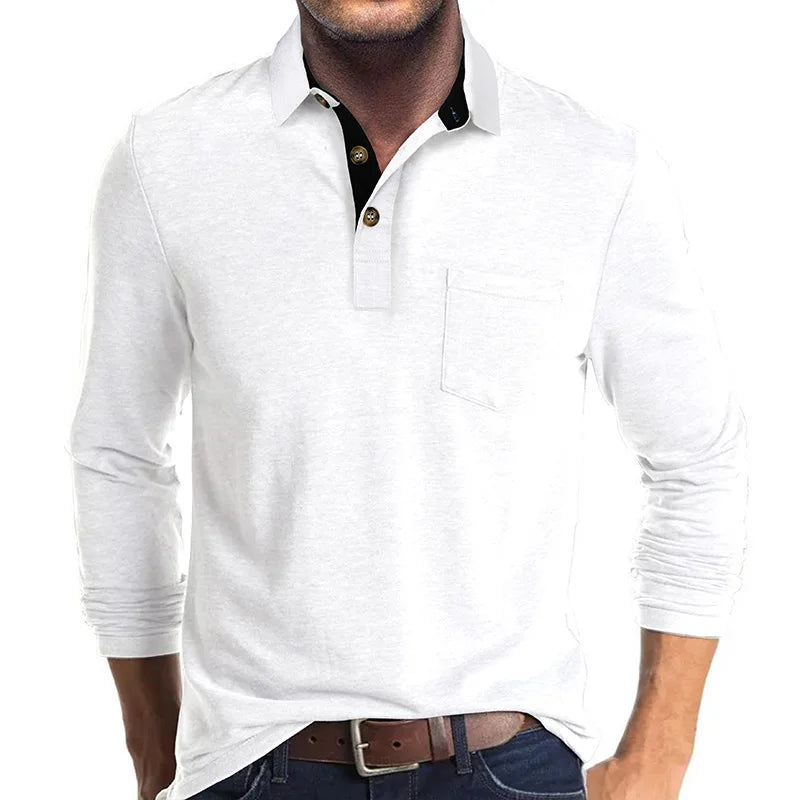 Men's Long Sleeve Polo Breathable & Versatile – Matteo