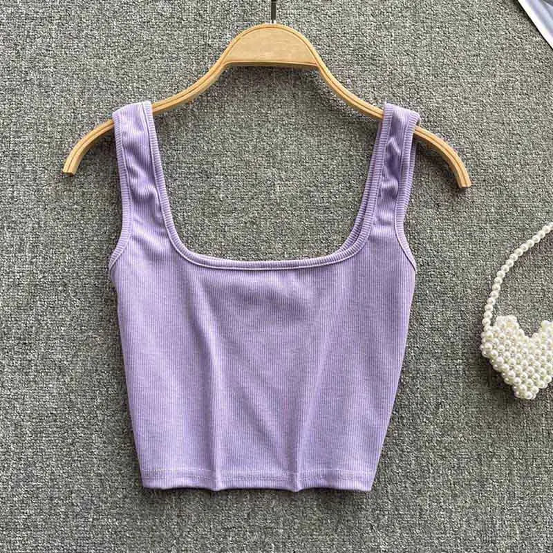 Rugloser Crop-Top in a solid colour – Zayra