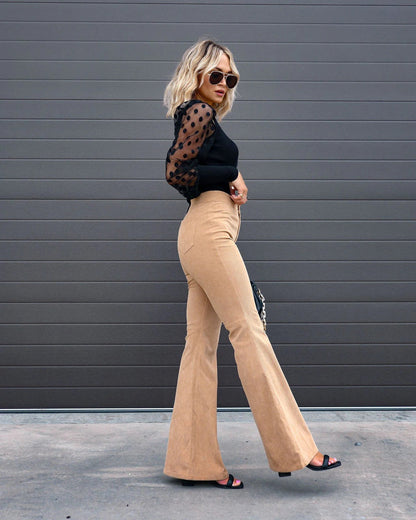 Flared Vogue Style Trousers - Isabella