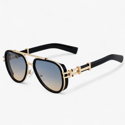 Oversized steampunk sunglasses with polarized lenses – Arclight