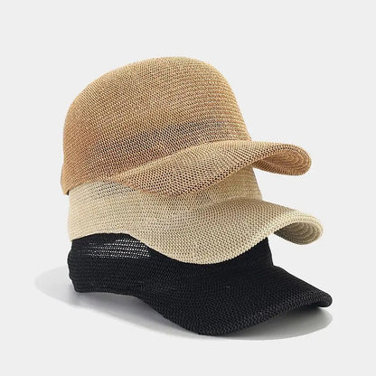 Trendy braided sun hat with wide brim - SunWeave Style
