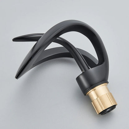 Messing Basin Mixer Tap with Waterfall Spout - Flowarc