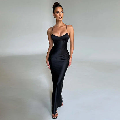 Plain Maxi Dress with Side Split – Nayla