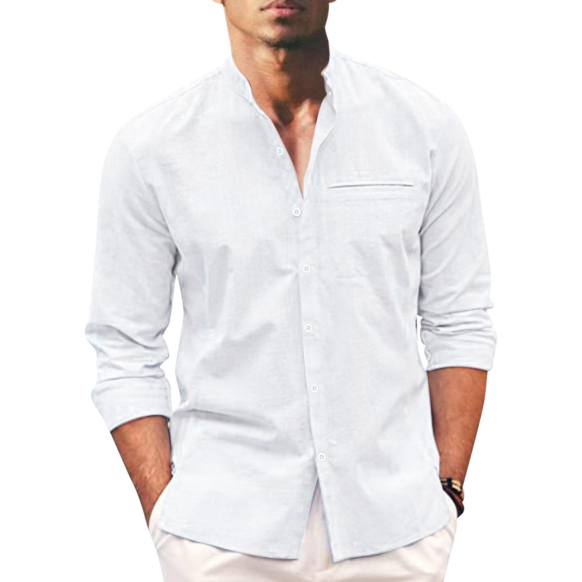 Stylish plus-size autumn shirt for men – Hayes