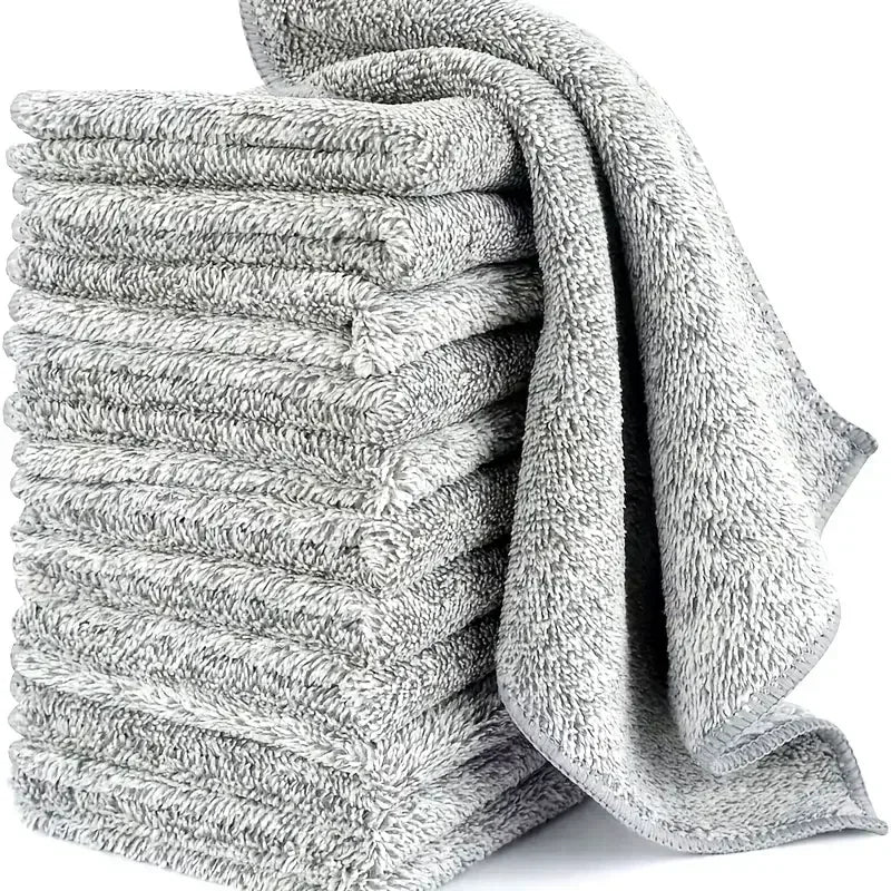 5-Piece Microfiber Cleaning Cloth Set - Soft & Absorbent, Reusable 1