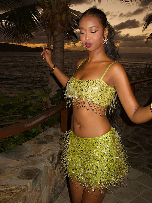 Sequin Tassel Bikini Set – Riviera