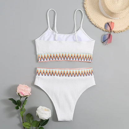 Bikini with adjustable straps and a high waist – Malia