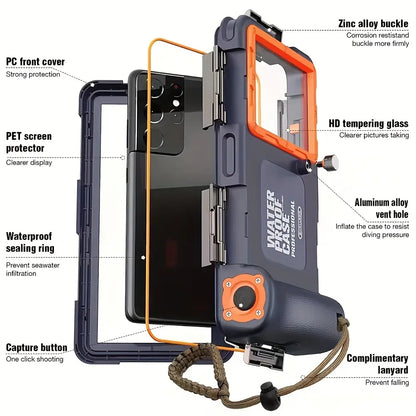 Waterproof Diving Phone Case with 15m Depth Protection & Lanyard – AquaShield