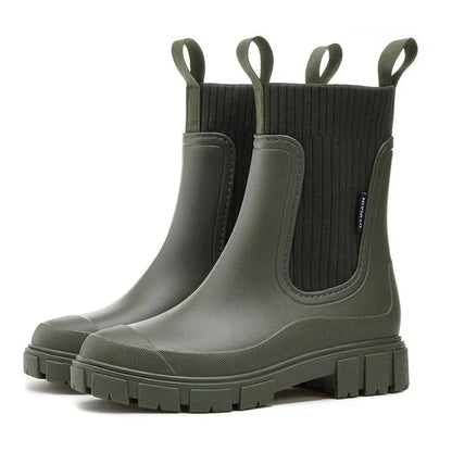 Ladies' insulated waterproof rain boots with anti-slip sole – Nalena