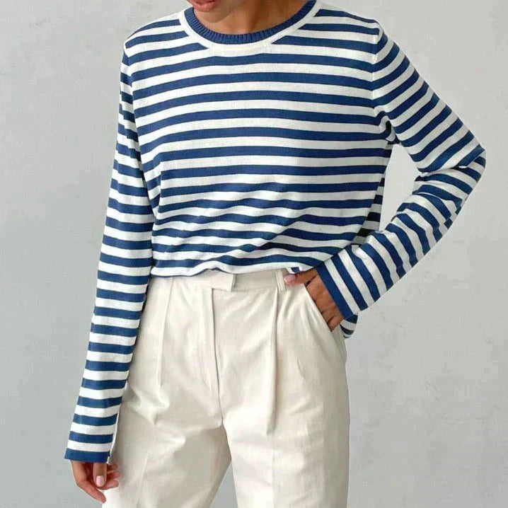 Stylish Striped T-Shirt Made of Lightweight Fabric - StreifenLeicht